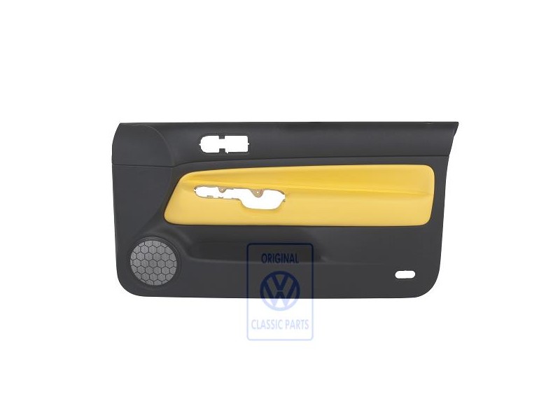 Original VW Door Panel Trim (Leather) Yellow - 1J3867012EDHUV