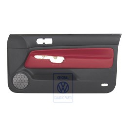 Original VW Door Panel Trim (Leather) Red - 1J3867012EDLLD
