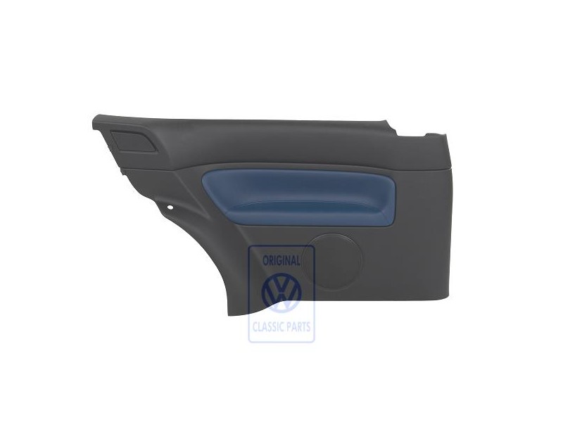 Original VW Side Panel Trim (Leather) Black/Jazz Blue - 1J3867043CMHSE