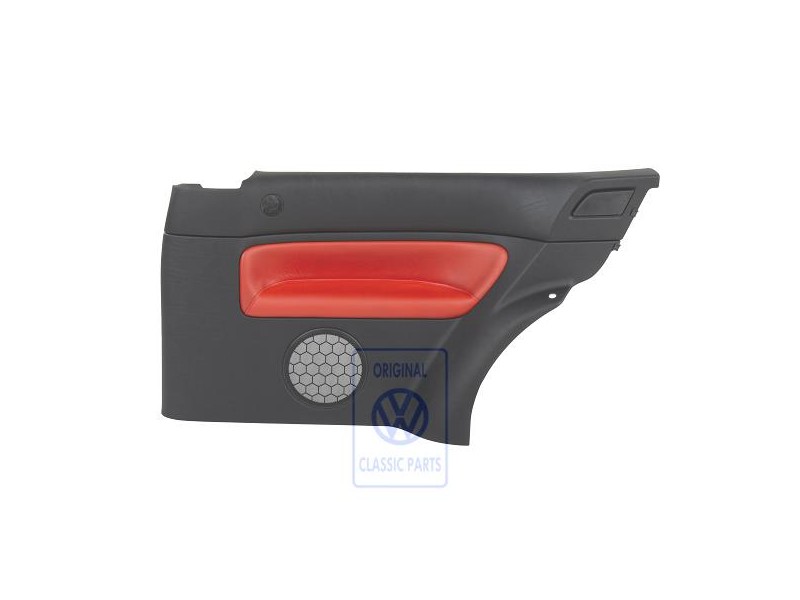Original VW Side Panel Trim (Leather) Black/Tropical Orange - 1J3867044AQGEB