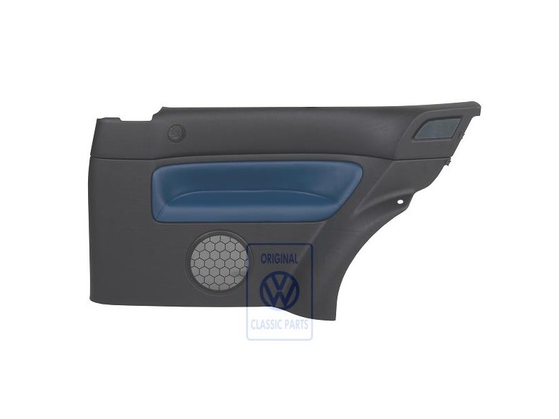 Original VW Side Panel Trim (Leather) Black/Orbitblue - 1J3867044AQGEC