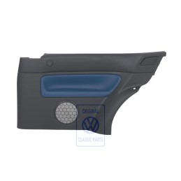 Original VW Side Panel Trim (Leather) Black/Jazz Blue - 1J3867044CCHSE