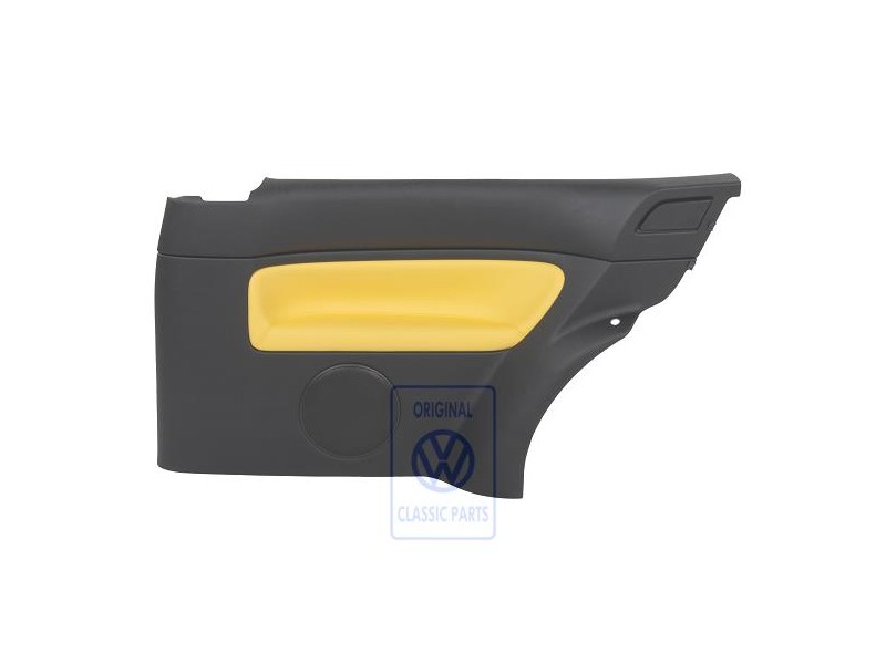 Original VW Side Panel Trim (Leather) Black/Jazz Blue - 1J3867044CMHSE