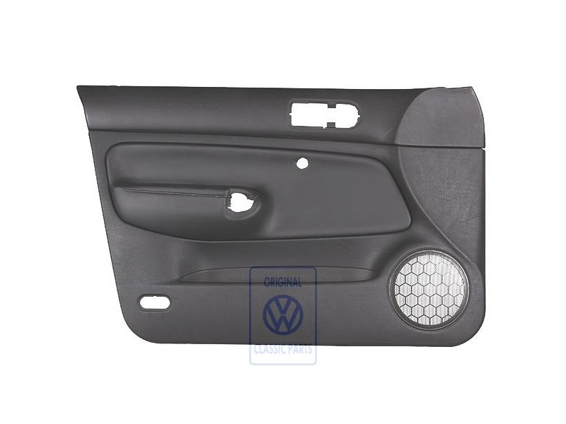 Original VW Door Panel Trim Leather Black/Black - 1J4867011DJGEN