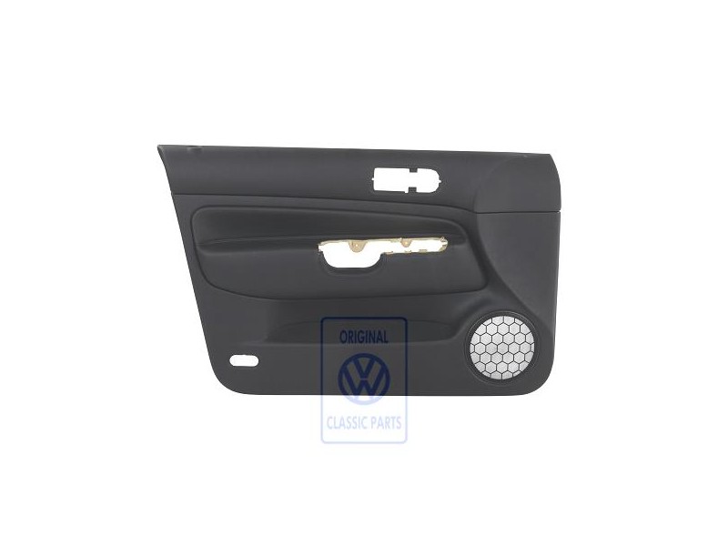 Original VW Door Panel Trim (Leather) Black/Black - 1J4867011FDHSA
