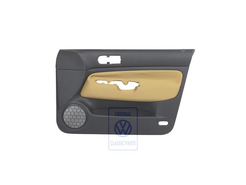 Original VW Door Panel Trim (Cloth) Black/Yellow - 1J4867012CKGRE