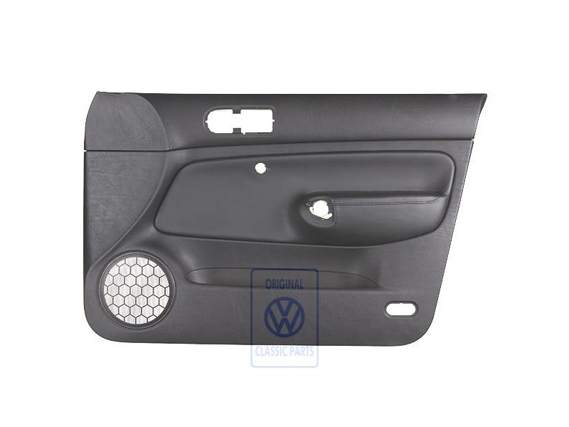 Original VW Door Panel Trim Leather Black/Black - 1J4867012DCGEN