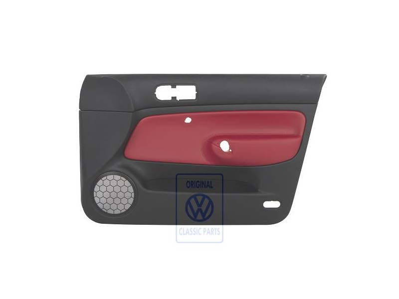 Original VW Door Panel Trim (Leather) Red - 1J4867012EKLLD