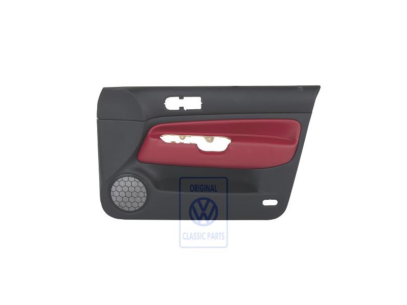 Original VW Door Panel Trim (Leather) Red - 1J4867012ELLLD