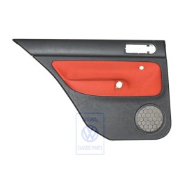 Original VW Door Panel Trim (Cloth) Black/Tropical Orange - 1J6867211ADGHF