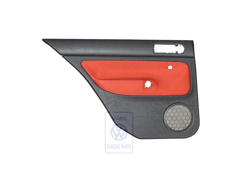 Original VW Door Panel Trim (Cloth) Black/Tropical Orange - 1J6867211ADGHF