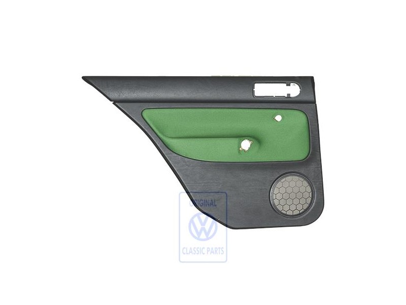 Original VW Door Panel Trim (Cloth) Black/Green - 1J6867211ADGHG