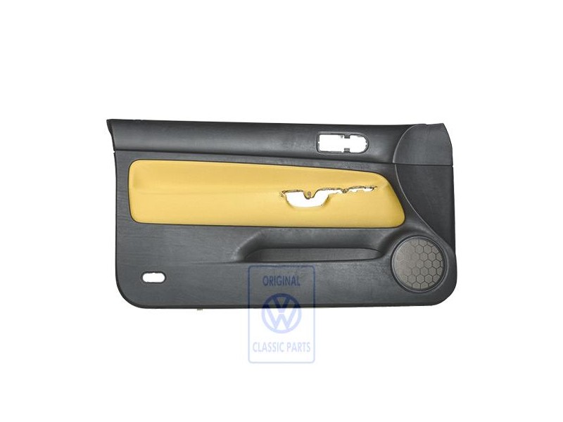 Original VW Door Panel Trim (Cloth) Black/Yellow - 1J6867211ADGRE