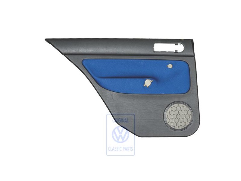 Original VW Door Panel Trim (Cloth) Black/Blue - 1J6867211ADHYX