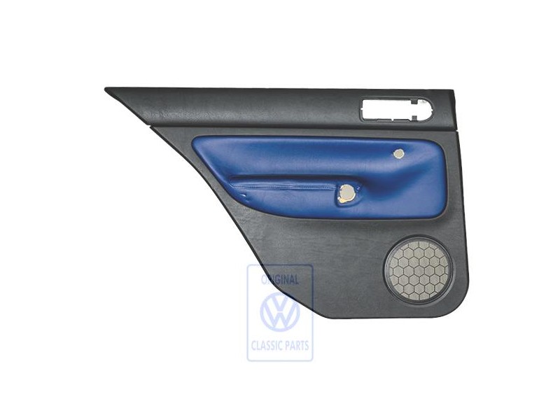 Original VW Door Panel Trim (Leather) Black/Orbitblue - 1J6867211AHGEC