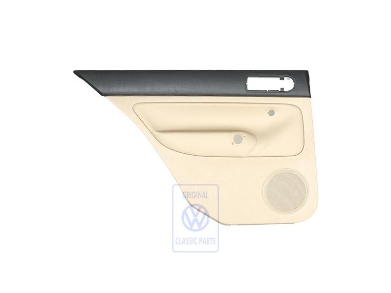Original VW Door Panel Trim (Leather) Black/Light Beige - 1J6867211ATFWZ