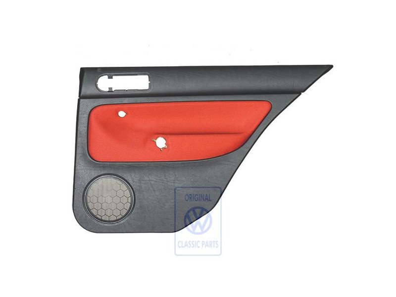 Original VW Door Panel Trim (Cloth) Black/Tropical Orange - 1J6867212ADGHF