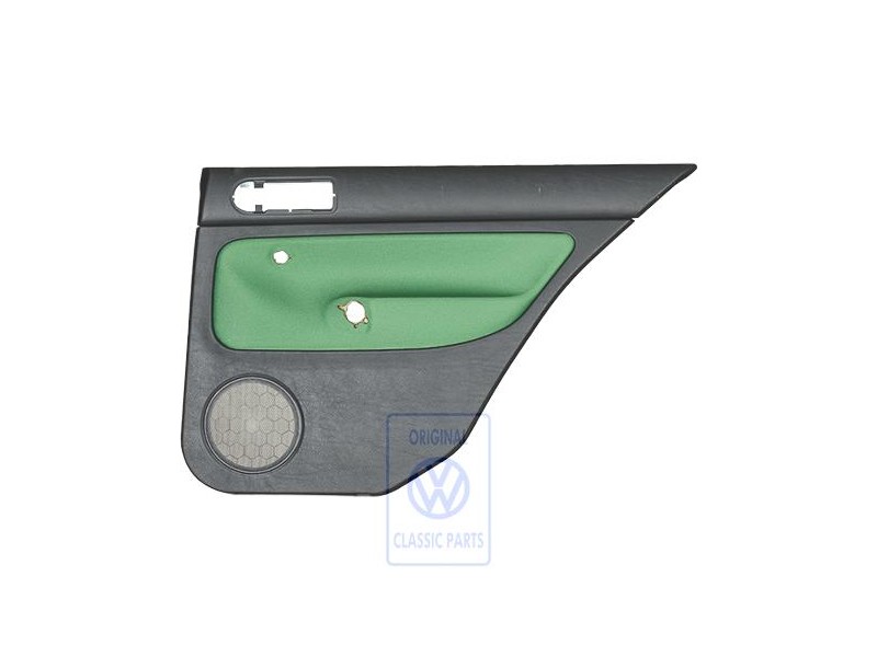 Original VW Door Panel Trim (Cloth) Black/Green - 1J6867212ADGHG
