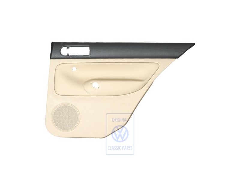 Original VW Door Panel Trim (Leather) Black/Light Beige - 1J6867212ATFWZ