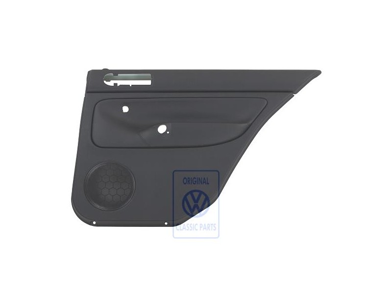 Original VW Door Panel Trim (Leather) Black/Black - 1J6867212ATHSA