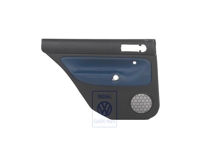 Original VW Door Panel Trim (Leather) Black/Orbitblue - 1J9867211AAGEC