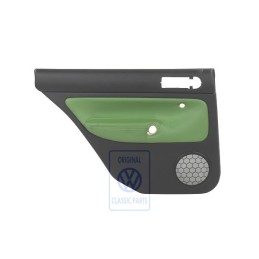 Original VW Door Panel Trim (Leather) Black/Cosmic Green - 1J9867211AAGED