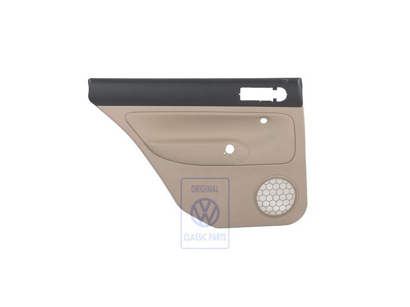 Original VW Door Panel Trim (Leather) Black/Light Beige - 1J9867211ALFWZ