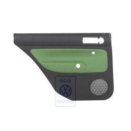 Original VW Door Panel Trim (Leather) Black/Cosmic Green - 1J9867211ALGED