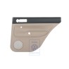 Original VW Door Panel Trim (Leather) Black/Light Beige - 1J9867212AAFWZ
