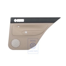 Original VW Door Panel Trim (Leather) Black/Light Beige - 1J9867212ALFWZ