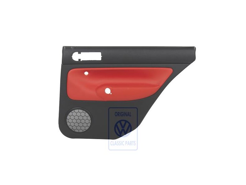 Original VW Door Panel Trim (Leather) Black/Tropical Orange - 1J9867212ALGEB
