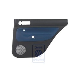 Original VW Door Panel Trim (Leather) Black/Orbitblue - 1J9867212ALGEC
