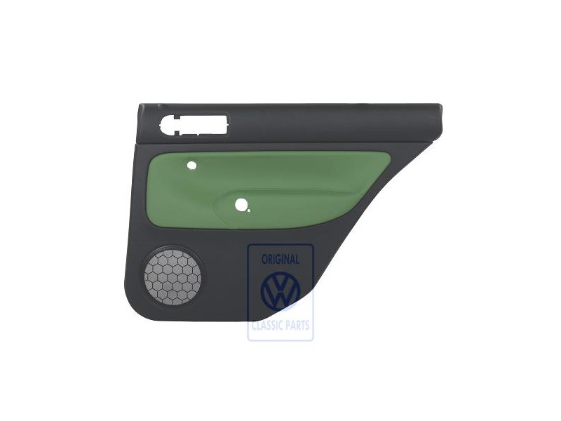 Original VW Door Panel Trim (Leather) Black/Cosmic Green - 1J9867212ALGED