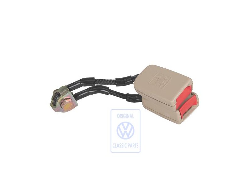 Original VW Double Belt Latch Light Beige/Fire Red - 1J0857488B FCR