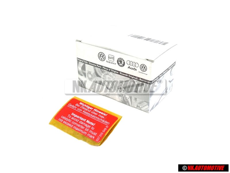 Original VW Sticker OIL LEVEL ABOVE MAXIMUM - 037010049R