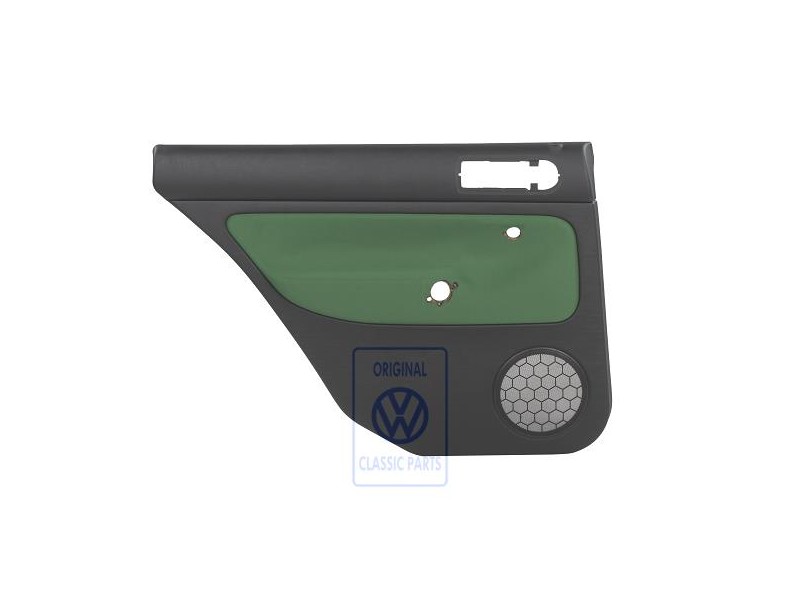 Original VW Door Panel Trim (Cloth) Black/Cosmic Green - 1J9867211Q GHG
