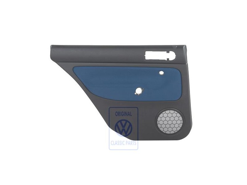 Original VW Door Panel Trim (Cloth) Black/Blue - 1J9867211Q HYX