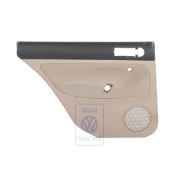 Original VW Door Panel Trim (Cloth) Black/Light Beige - 1J9867211S FWW
