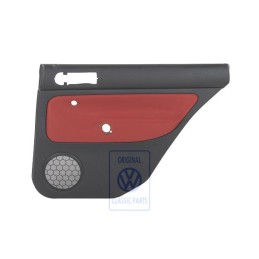 Original VW Door Panel Trim (Cloth) Black/Tropical Orange - 1J9867212Q GHF