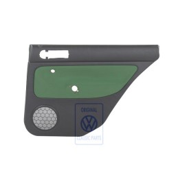Original VW Door Panel Trim (Cloth) Black/Green - 1J9867212Q GHG