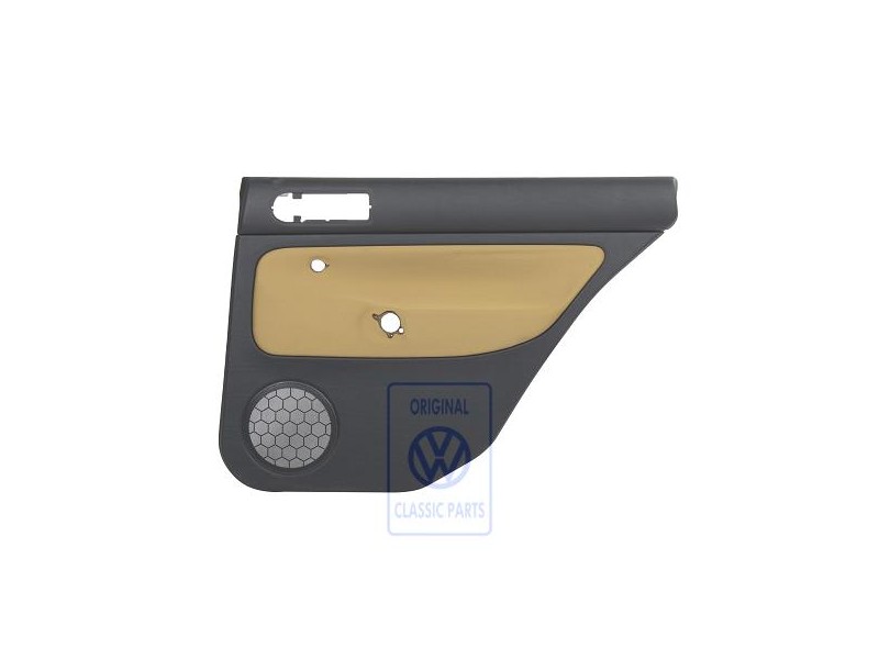 Original VW Door Panel Trim (Cloth) Black/Yellow - 1J9867212Q GRE
