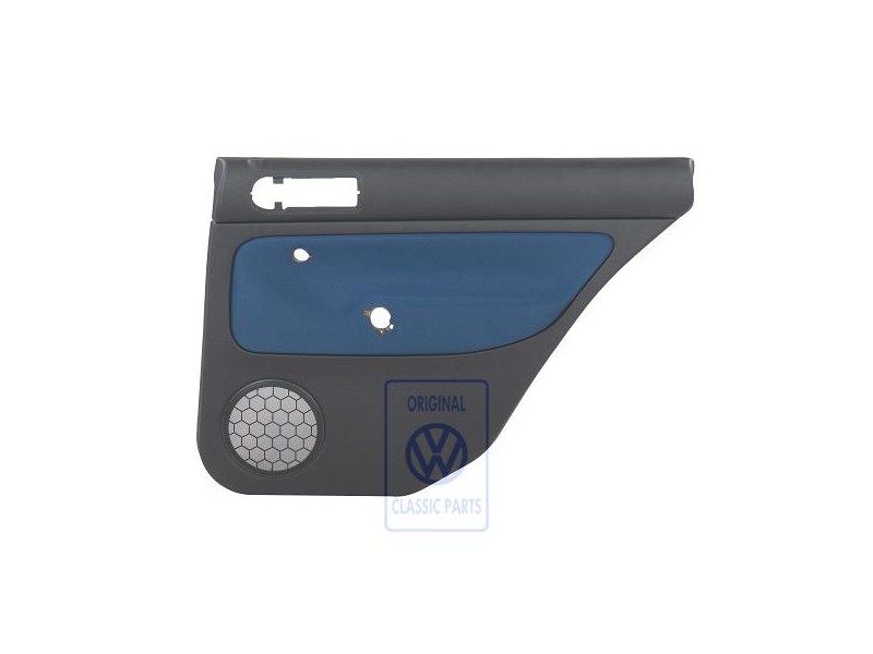 Original VW Door Panel Trim (Cloth) Black/Blue - 1J9867212Q HYX