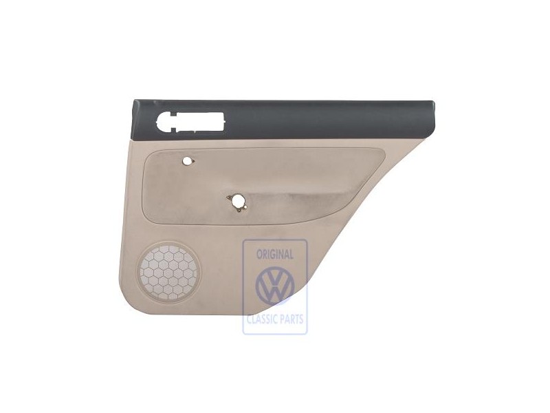 Original VW Door Panel Trim (Cloth) Black/Light Beige - 1J9867212S FWW