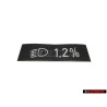 Original VW Sticker Beam Adjustment - 323000333