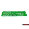 Original VW Sticker 91OCT - 034010105K