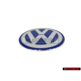Original VW Engine Cover Badge Emblem White Blue - 06A103940G