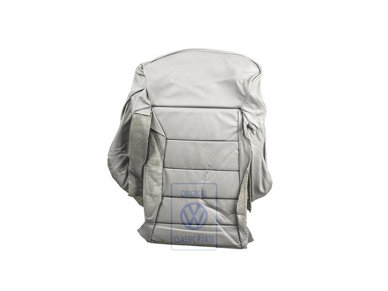 Original VW Backrest Cover Leather Slate Grey - 155881801AE9DX