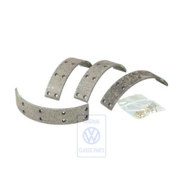 Original VW 1 Set: Brake Linings For Drum Brakes - 443698071