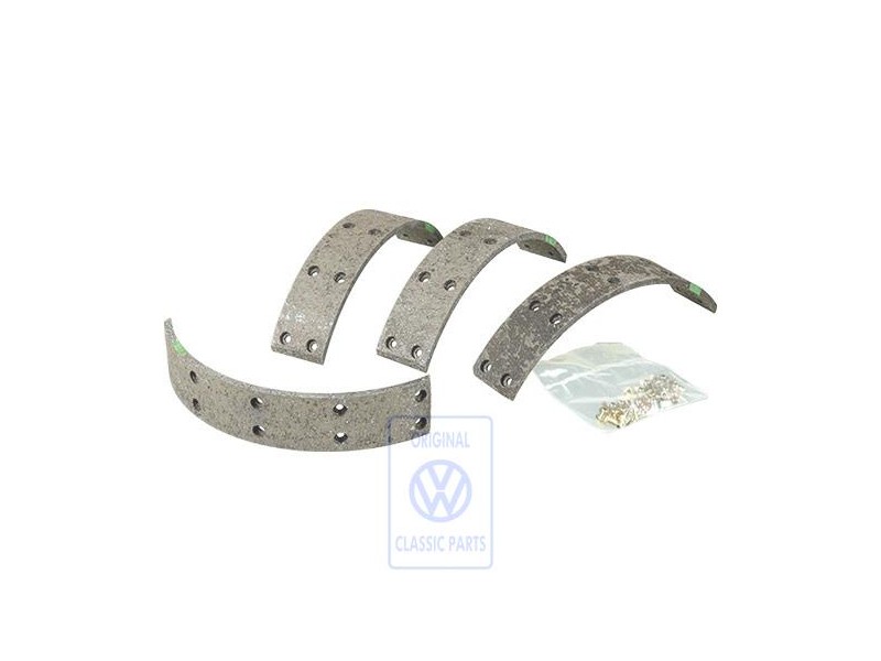 Original VW 1 Set: Brake Linings For Drum Brakes - 443698071