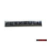 Original VW FLEX FUEL Rear Boot Badge Emblem Chrome - 1K0853675AMFXC